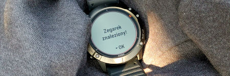 Szukanie zegarka Garmin