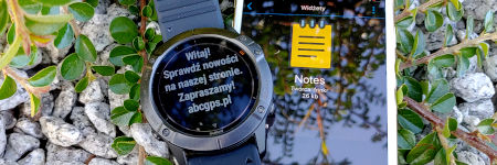 Notatka na zegarku Garmin