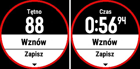 Dane po wykonaniu serii treningu z zegarkiem Garmin Fenix 6X Pro Solar