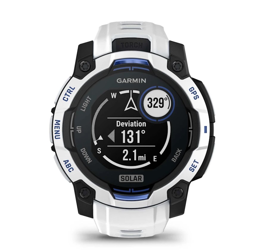 Garmin Instinct 3 Solar 45 mm Whitestone / Bolt Blue [010-02934-03]