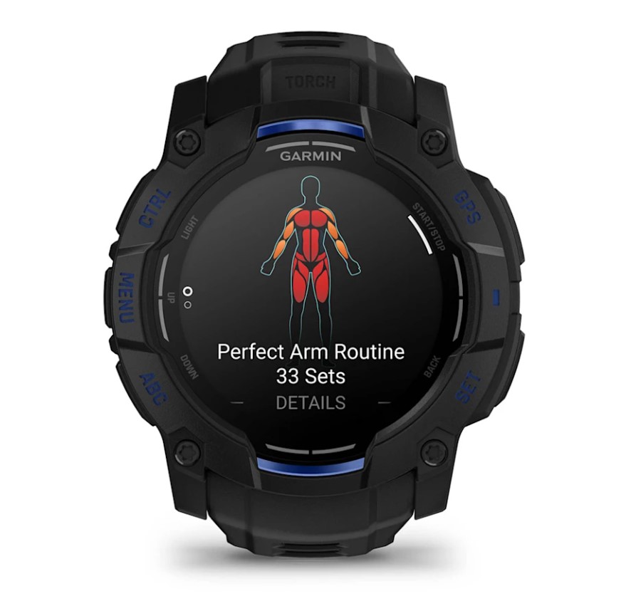 Garmin Instinct 3 Amoled 50mm Black/Bolt Blue [010-03020-03]