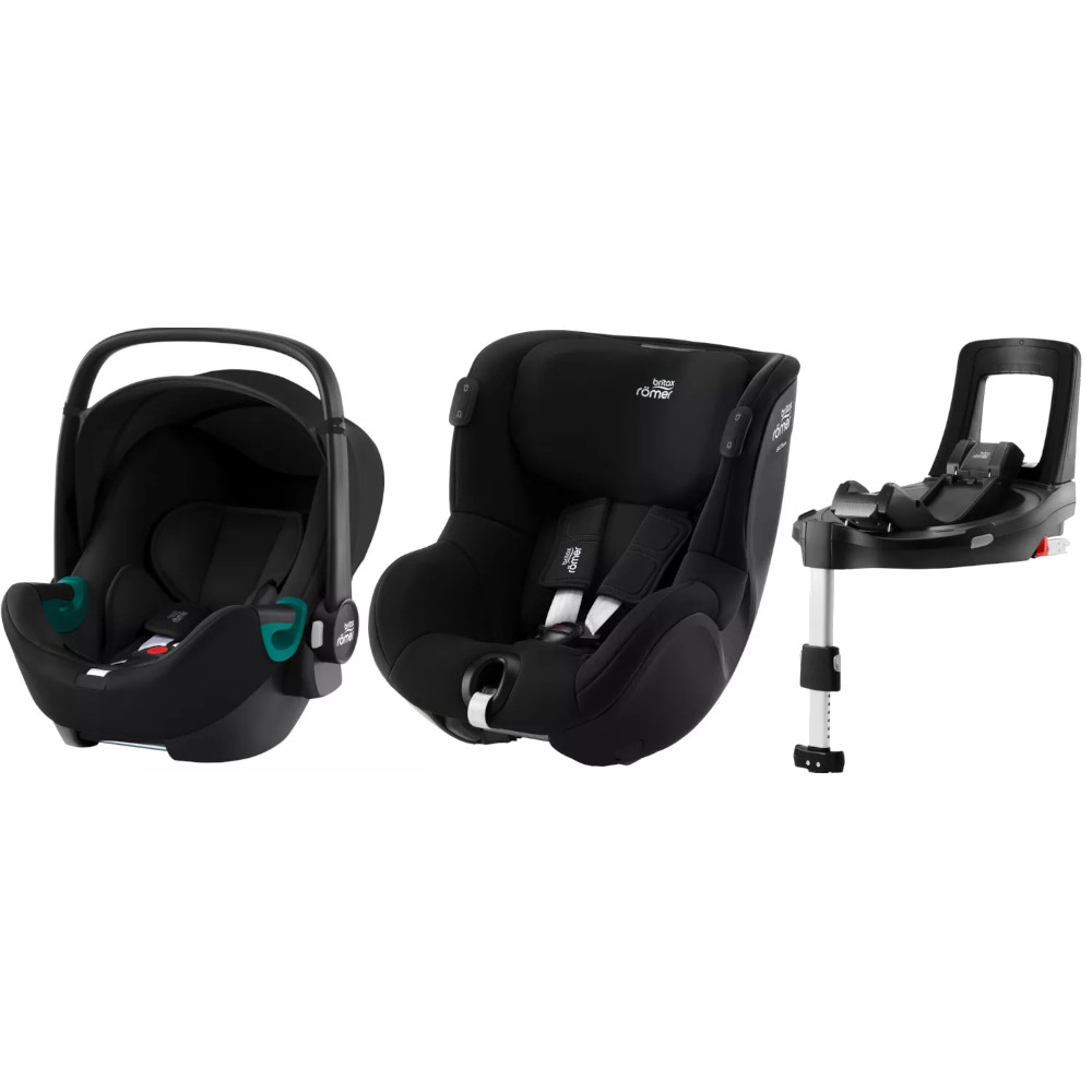 Zestaw 3w1 Britax Romer Baby-Safe 3 iSize 0-13 kg + Dualfix iSENSE 0-18 kg + Baza Flex base iSENSE