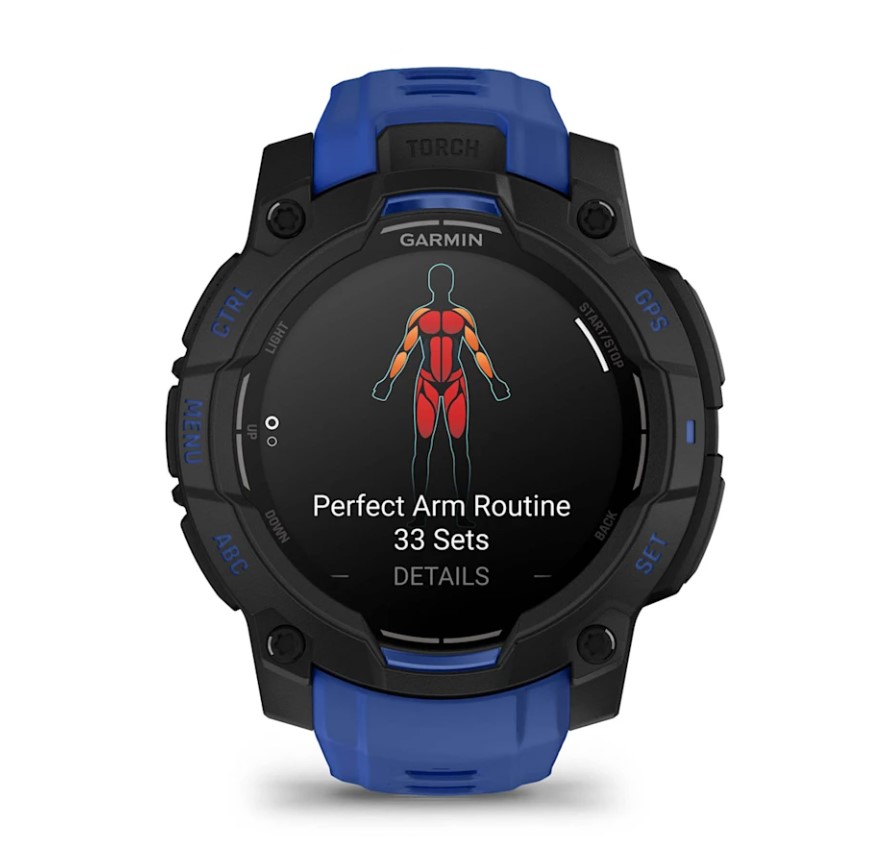 Garmin Instinct 3 Amoled 45 mm Black/Bolt Blue [010-02936-03]