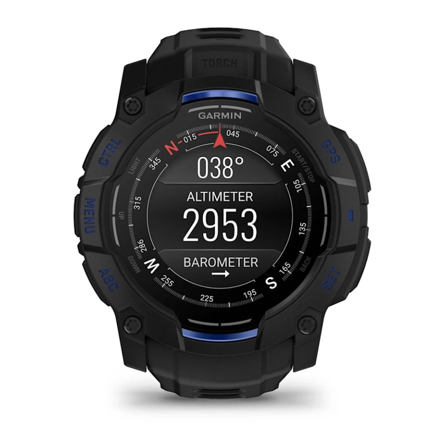 Garmin Instinct 3 Amoled 50mm Black/Bolt Blue [010-03020-03]