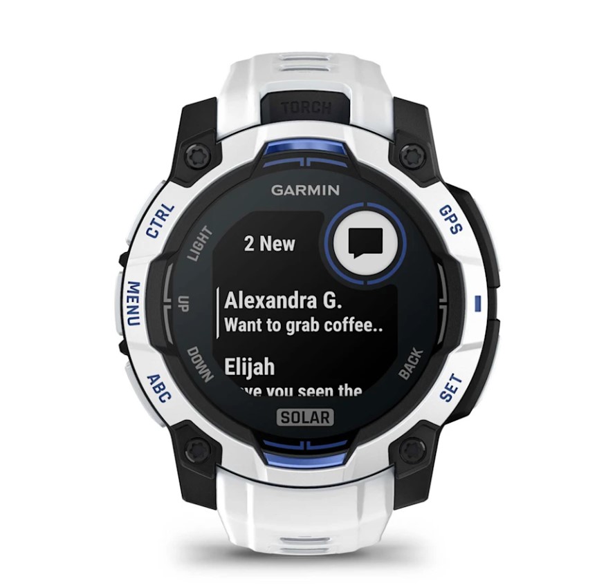 Garmin Instinct 3 Solar 45 mm Whitestone / Bolt Blue [010-02934-03]