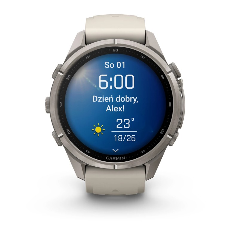 Garmin Fenix 9 Pro 43 mm AMOLED Sapphire Titanium Fog Grey [010-04335-86]