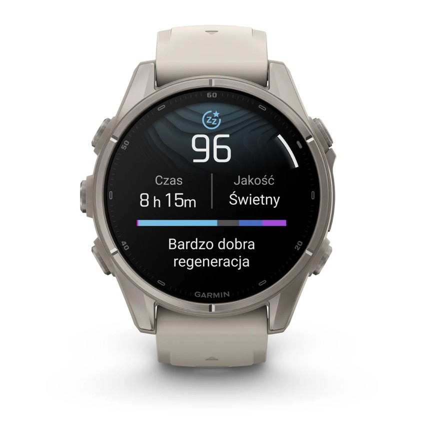 Garmin Fenix 9 43 mm AMOLED Sapphire Bare Titanium Fog Grey [010-04761-01]