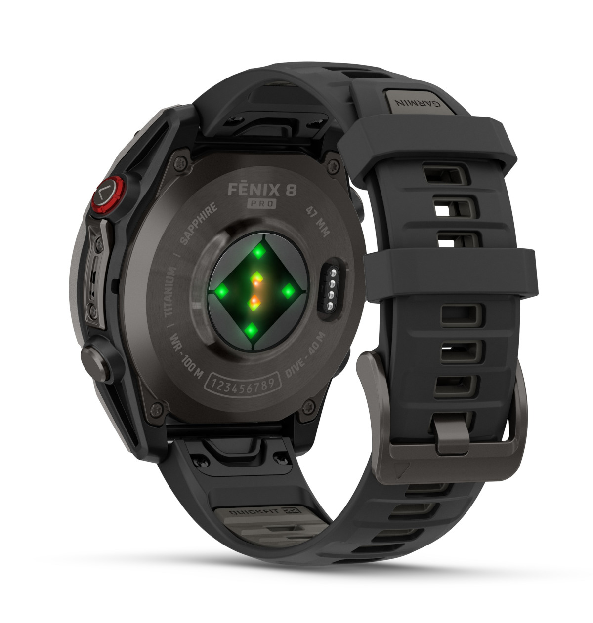 Garmin Fenix 8 Pro AMOLED 47 mm Sapphire Carbon Grey DLC Titanium Black/Pebble Grey [010-03198-01]