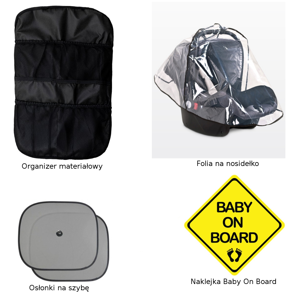 Pakiet akcesoriów Organizer + Osłonki + Naklejka + Folia
