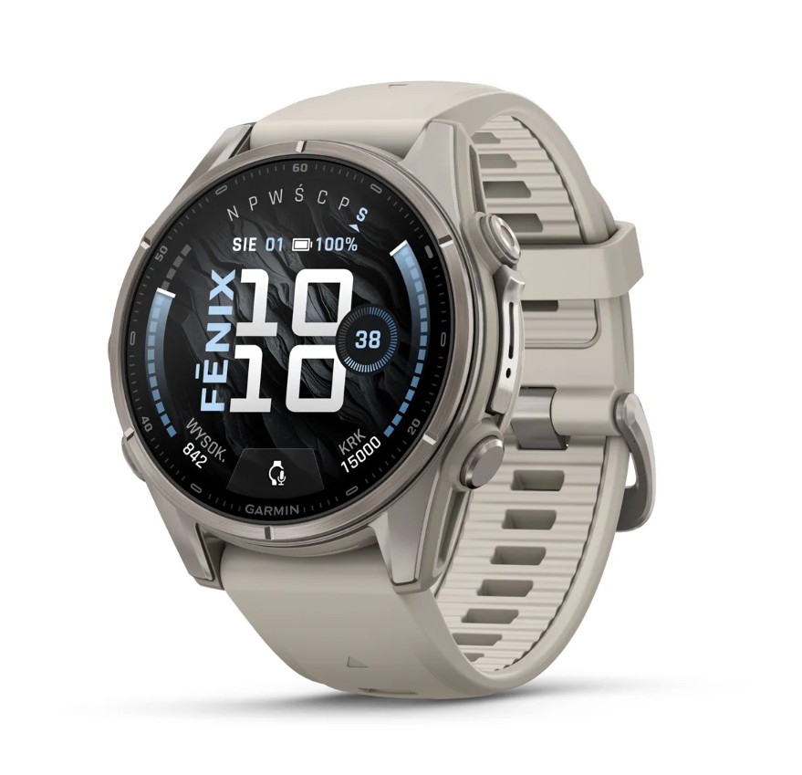 Garmin Fenix 9 43 mm AMOLED Sapphire Bare Titanium Fog Grey [010-04761-01]