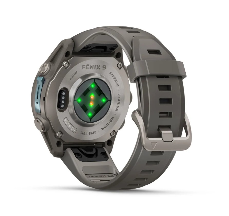 Garmin Fenix 9 43 mm AMOLED Sapphire Bare Titanium Pebble Gray [010-04761-11]
