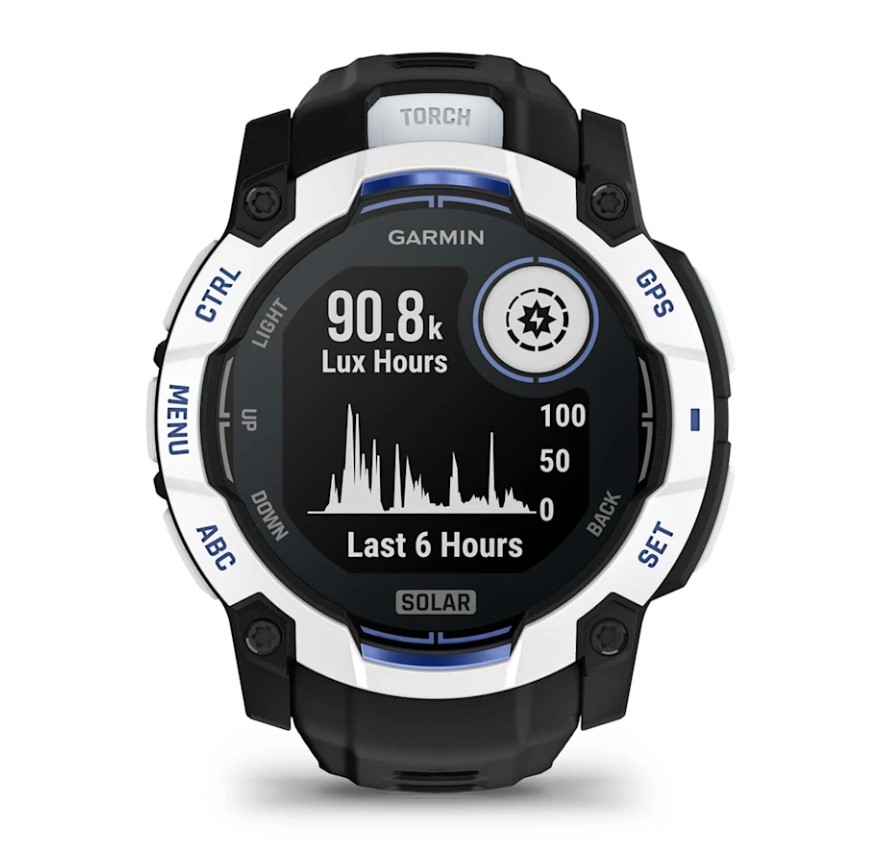 Garmin Instinct 3 Solar 50 mm Whitestone Bolt Blue [010-02935-03]
