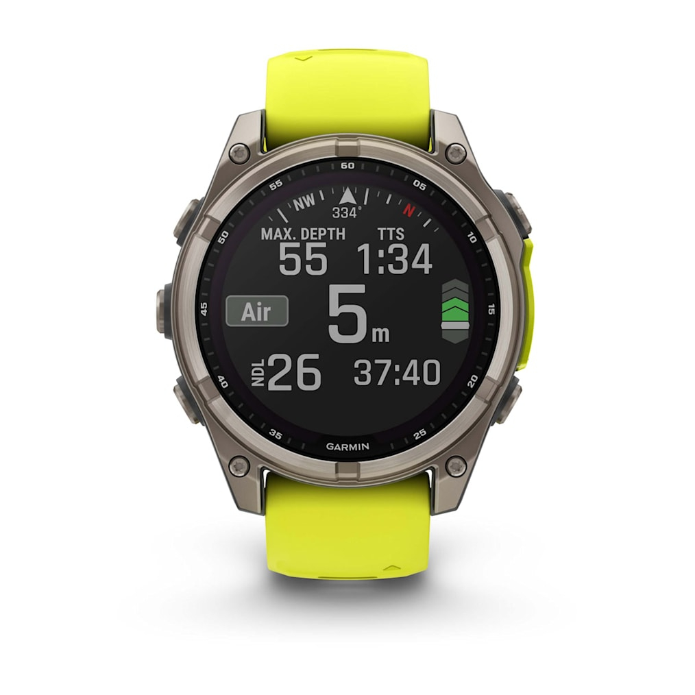 Garmin Fenix 8 47mm Solar Sapphire Titan Yellow [010-02906-21]