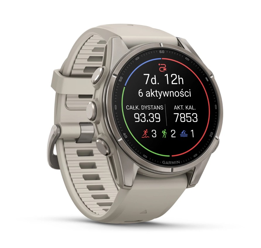 Garmin Fenix 9 43 mm AMOLED Sapphire Bare Titanium Fog Grey [010-04761-01]
