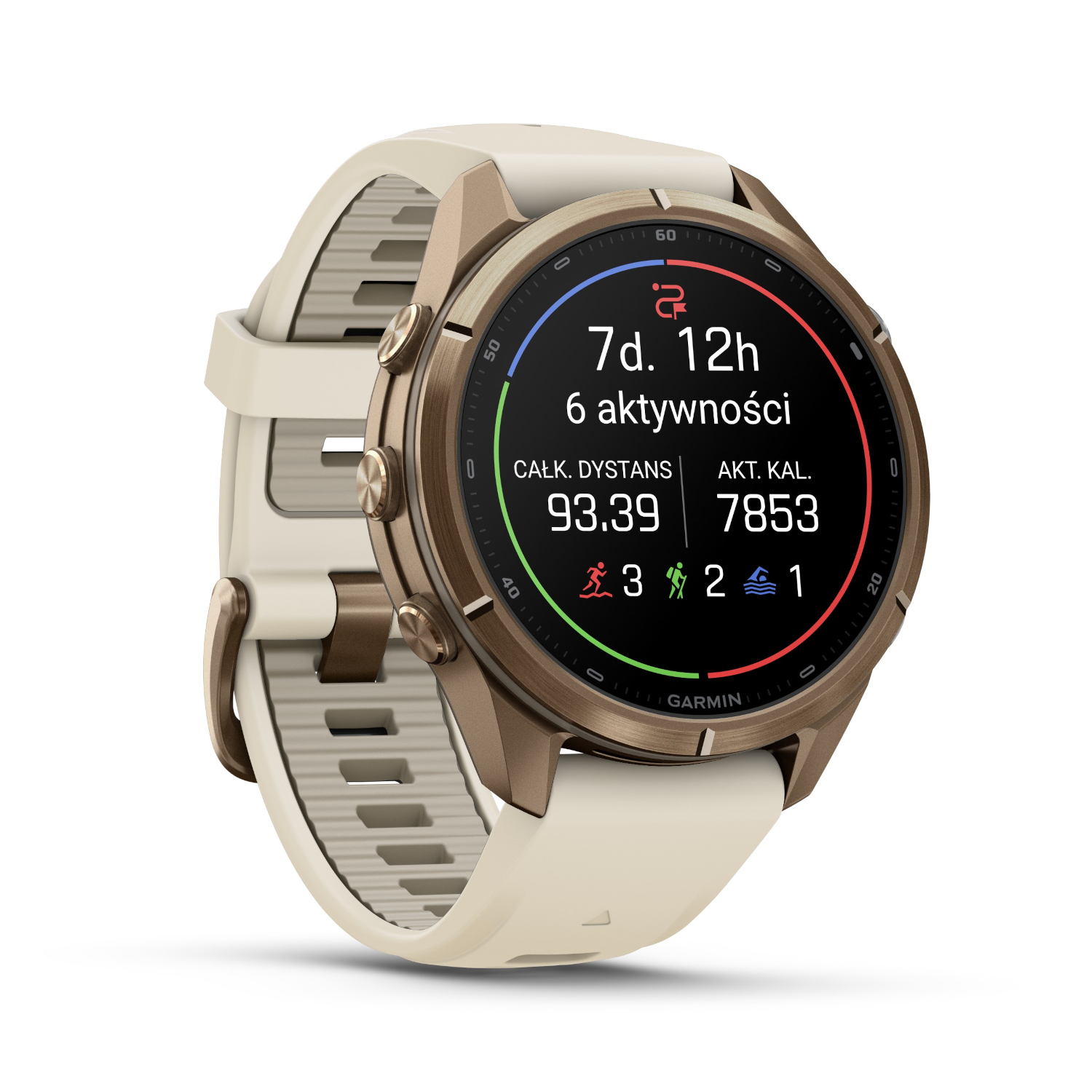 Garmin Fenix 9 Pro 43 mm AMOLED Sapphire Gold Cream French Grey [010-04335-26]