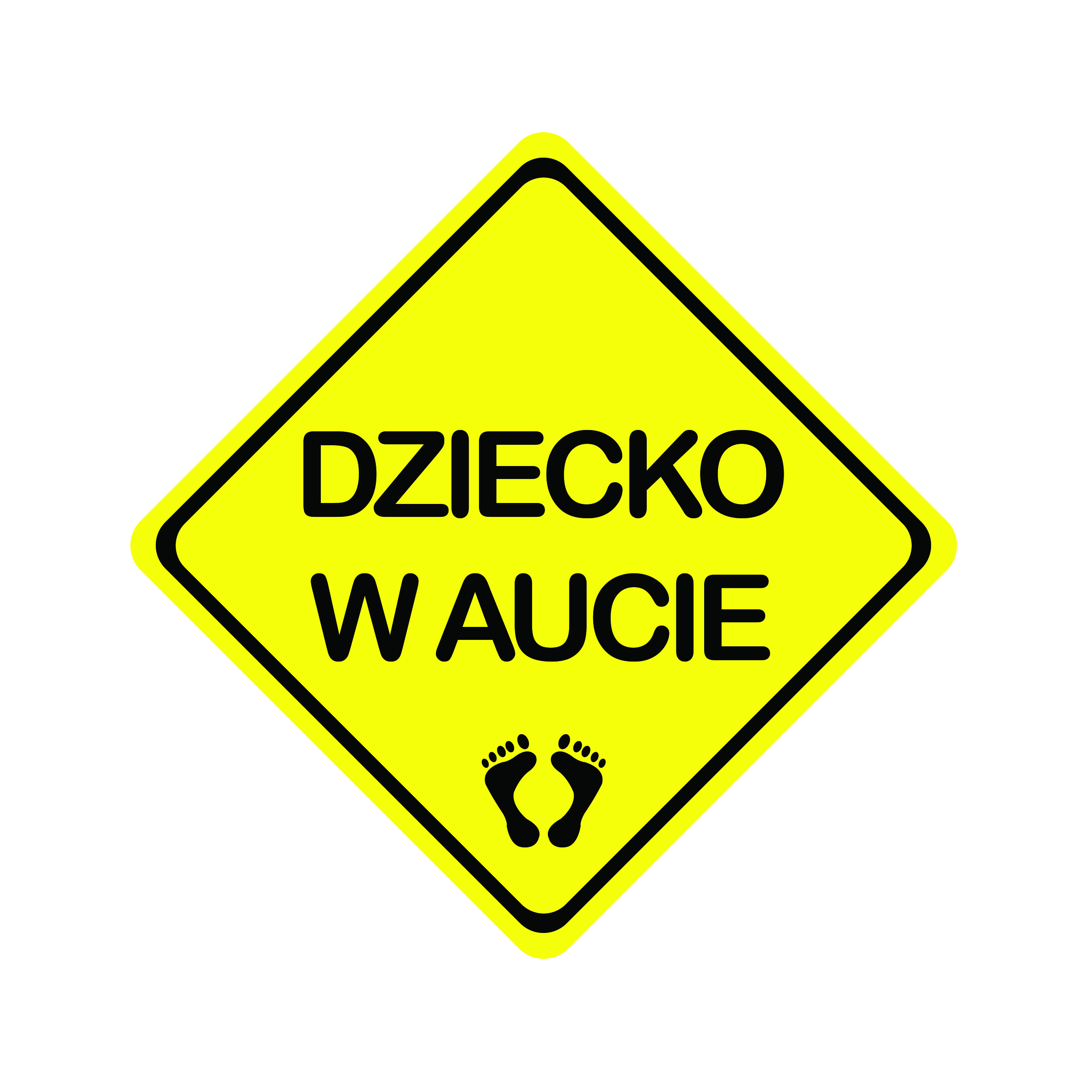 Naklejka "Dziecko w aucie" (gr)