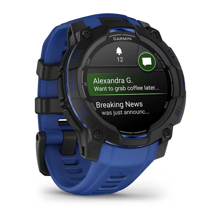 Garmin Instinct 3 Amoled 45 mm Black/Bolt Blue [010-02936-03]