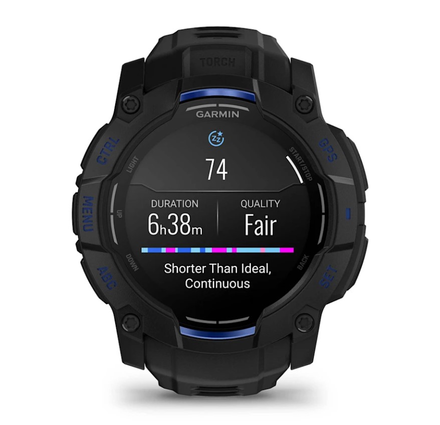 Garmin Instinct 3 Amoled 50mm Black/Bolt Blue [010-03020-03]