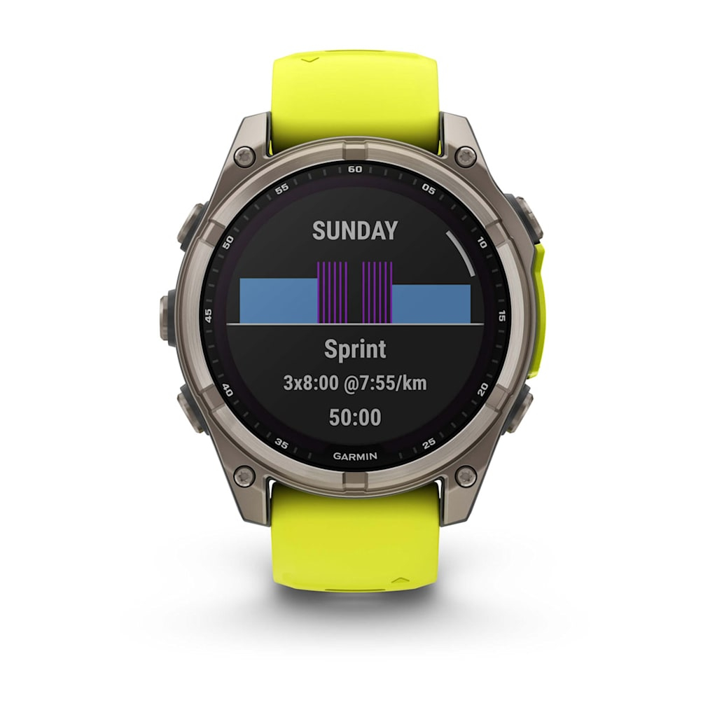Garmin Fenix 8 47mm Solar Sapphire Titan Yellow [010-02906-21]
