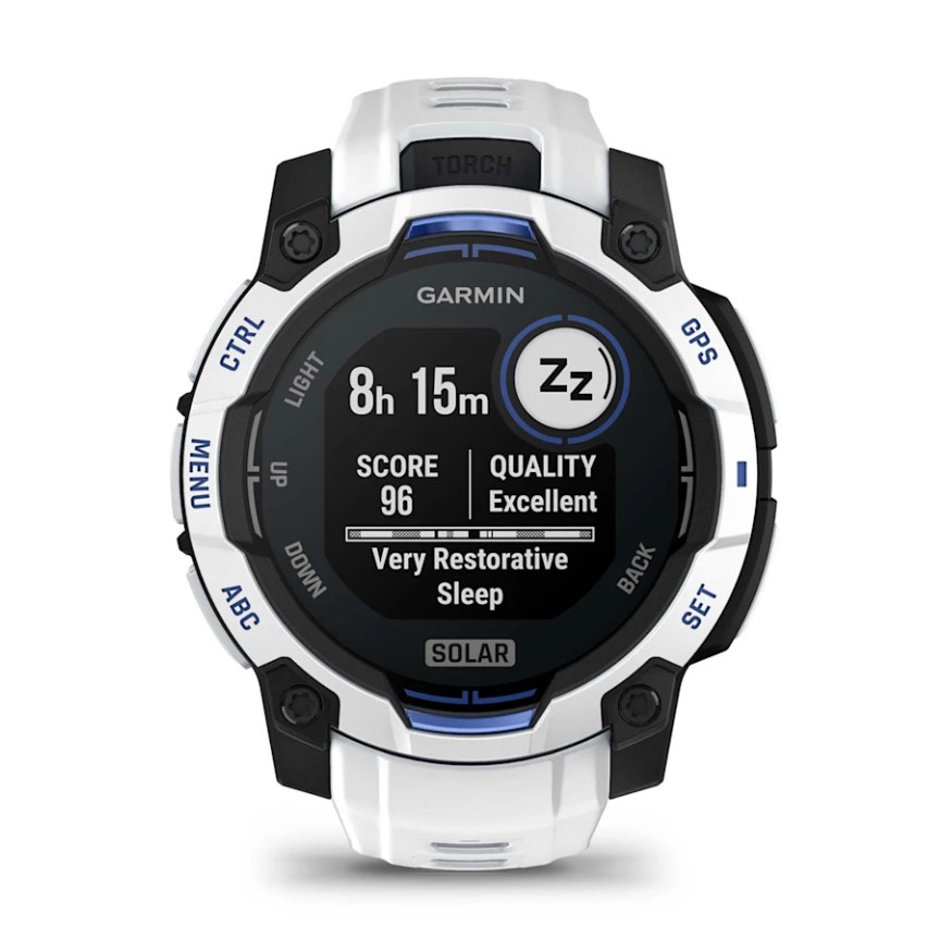 Garmin Instinct 3 Solar 45 mm Whitestone / Bolt Blue [010-02934-03]