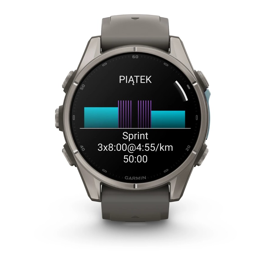 Garmin Fenix 9 43 mm AMOLED Sapphire Bare Titanium Pebble Gray [010-04761-11]