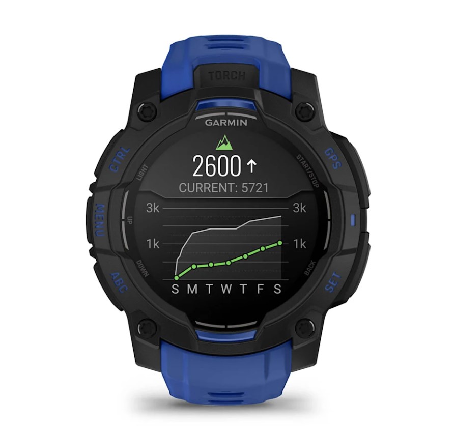 Garmin Instinct 3 Amoled 45 mm Black/Bolt Blue [010-02936-03]