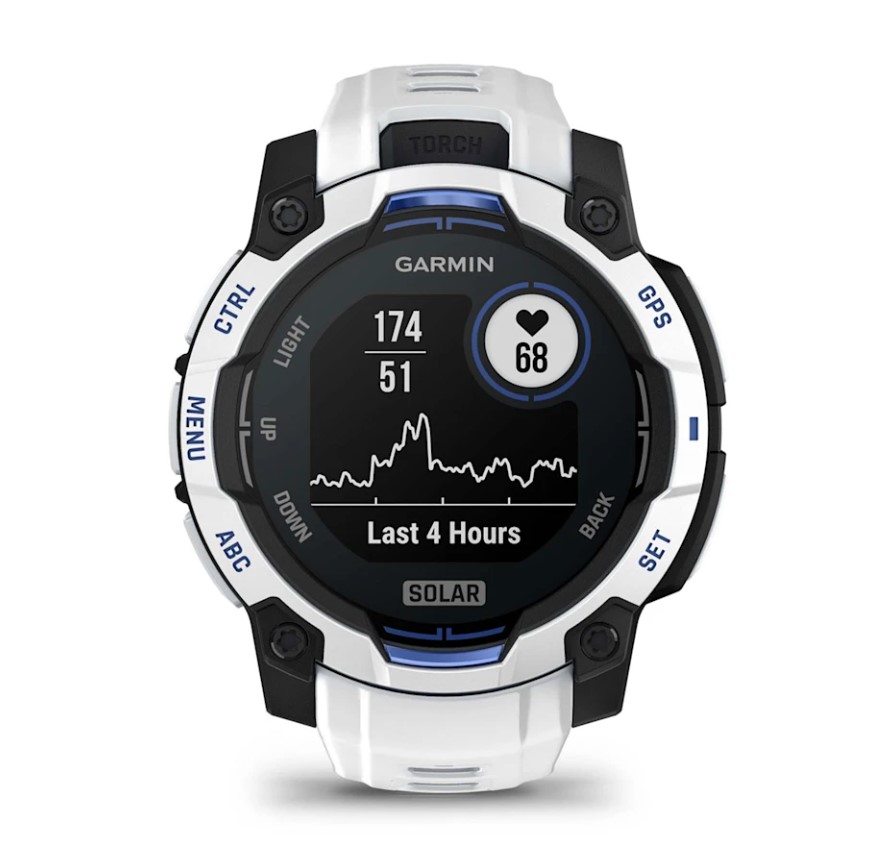 Garmin Instinct 3 Solar 45 mm Whitestone / Bolt Blue [010-02934-03]
