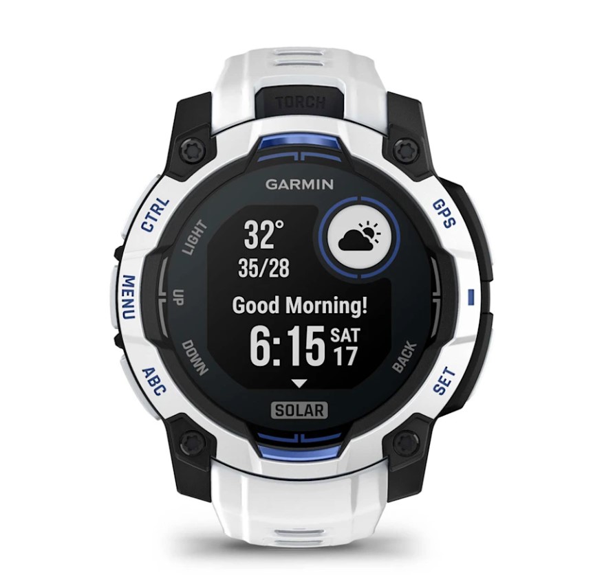 Garmin Instinct 3 Solar 45 mm Whitestone / Bolt Blue [010-02934-03]