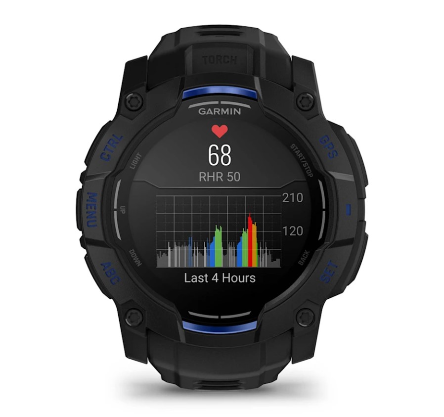 Garmin Instinct 3 Amoled 50mm Black/Bolt Blue [010-03020-03]