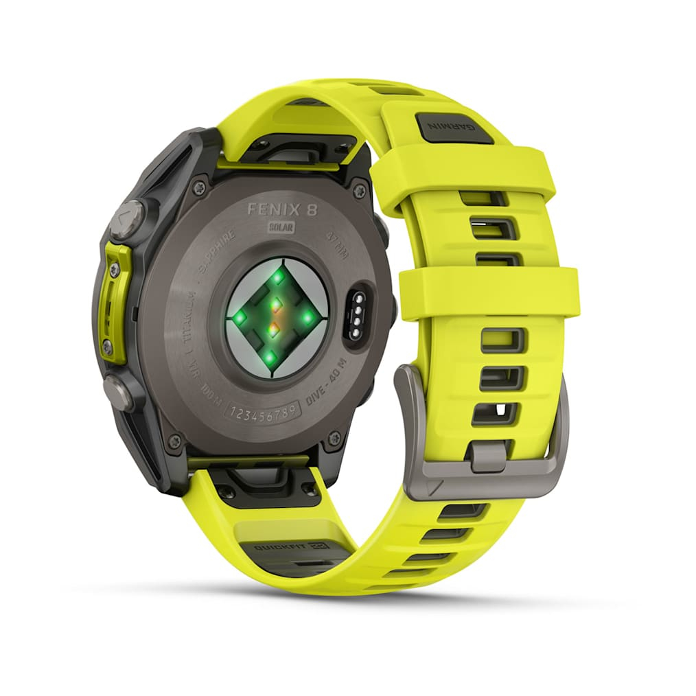 Garmin Fenix 8 47mm Solar Sapphire Titan Yellow [010-02906-21]