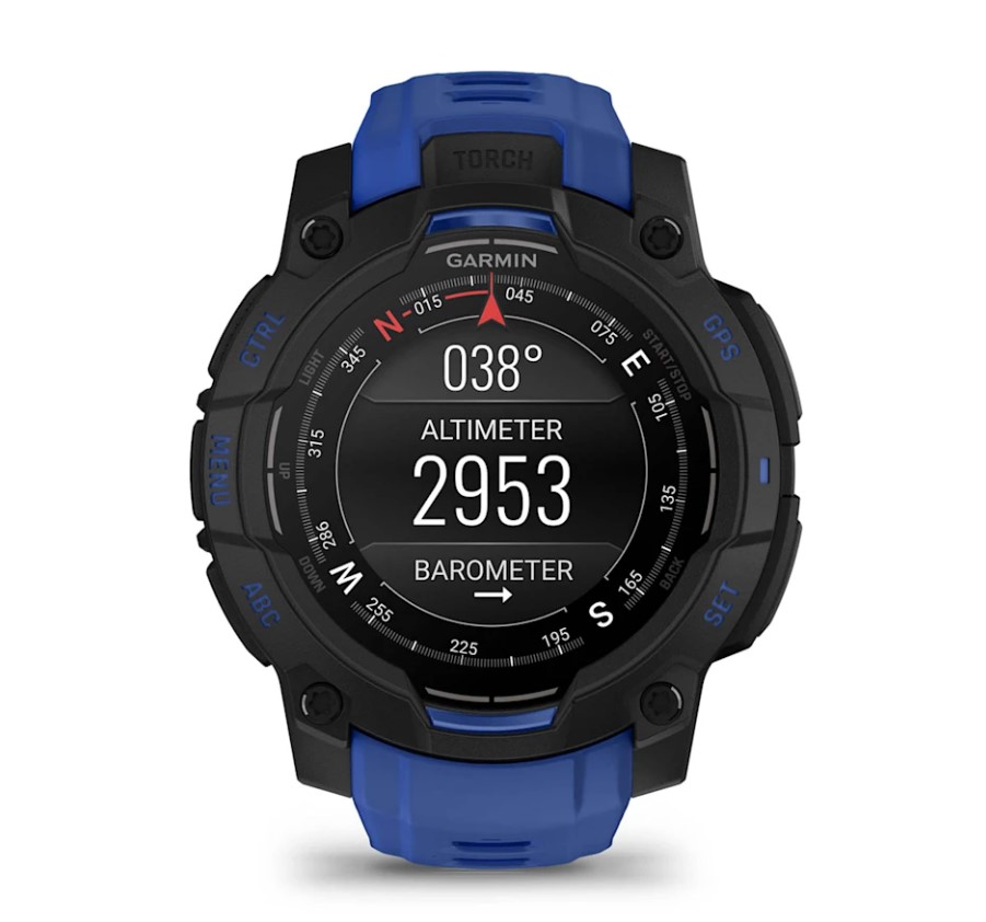 Garmin Instinct 3 Amoled 45 mm Black/Bolt Blue [010-02936-03]