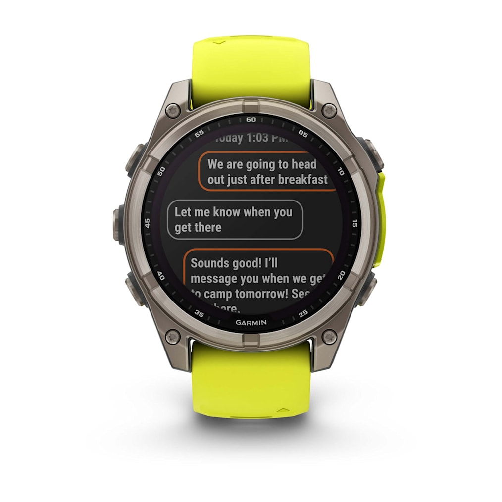 Garmin Fenix 8 47mm Solar Sapphire Titan Yellow [010-02906-21]