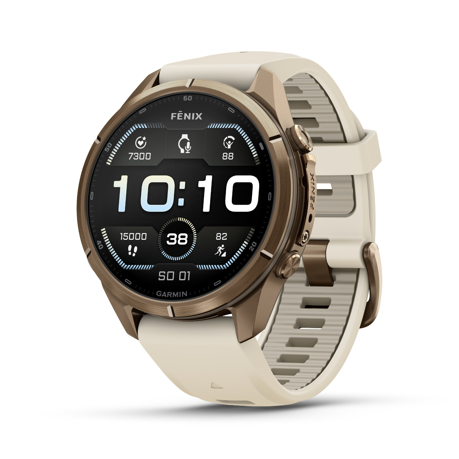 Garmin Fenix 9 Pro 43 mm AMOLED Sapphire Gold Cream French Grey [010-04335-26]