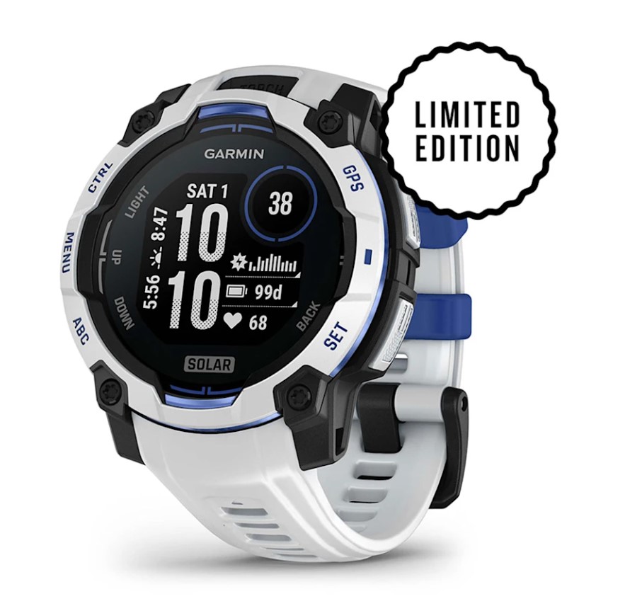 Garmin Instinct 3 Solar 45 mm Whitestone / Bolt Blue [010-02934-03]