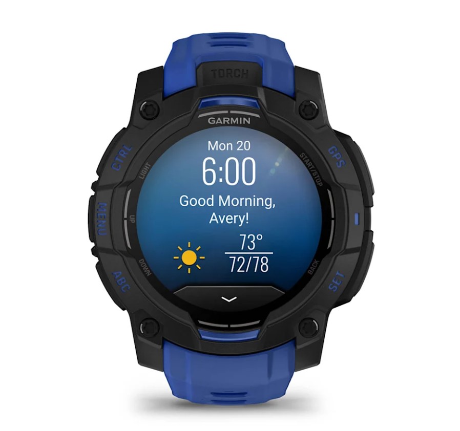 Garmin Instinct 3 Amoled 45 mm Black/Bolt Blue [010-02936-03]