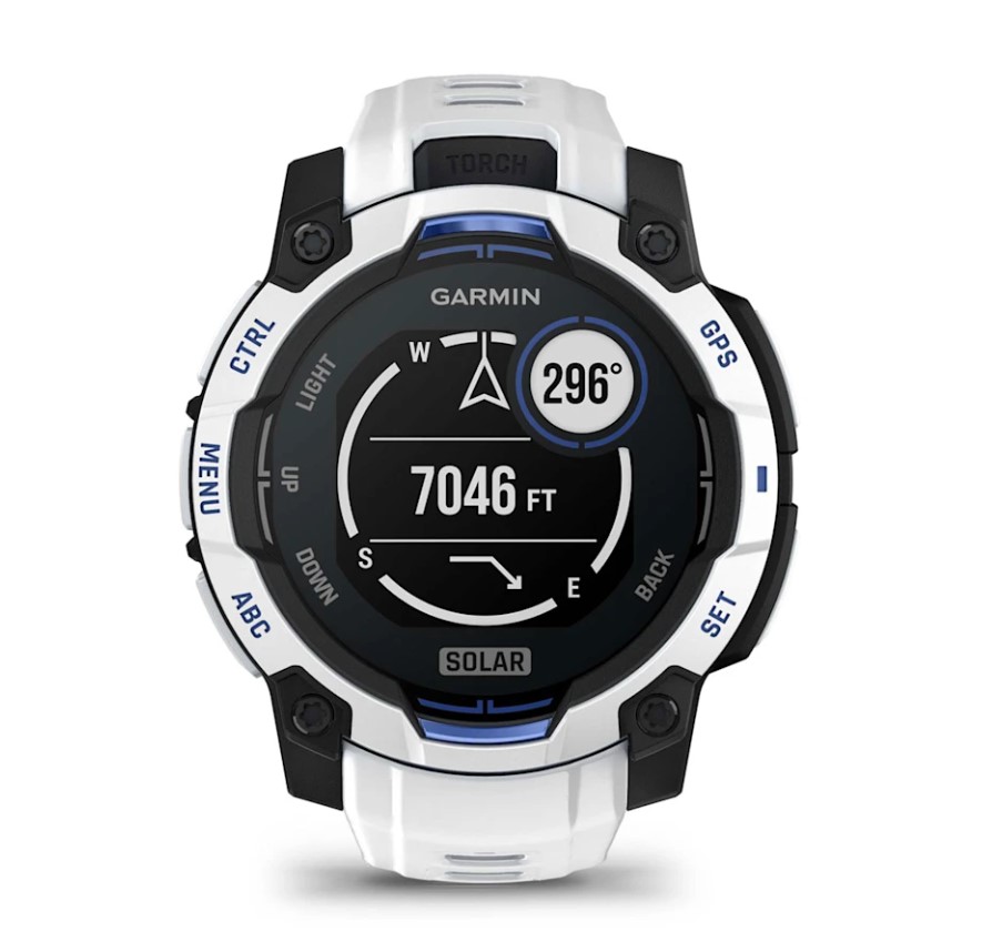 Garmin Instinct 3 Solar 45 mm Whitestone / Bolt Blue [010-02934-03]