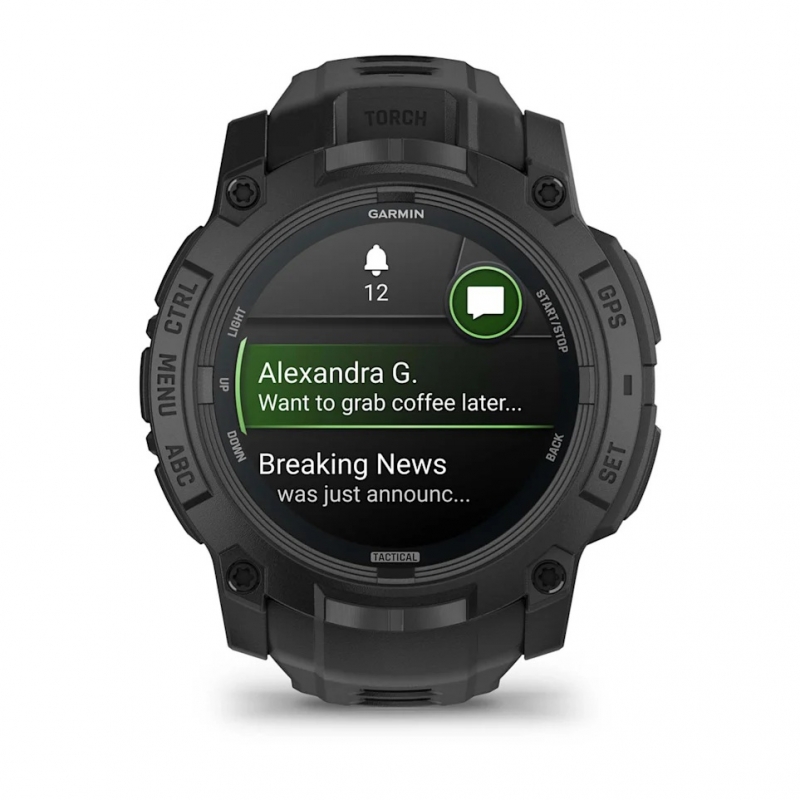 Garmin Instinct 3 Amoled Tactical Edition 50mm Czarny [010-03020-50]