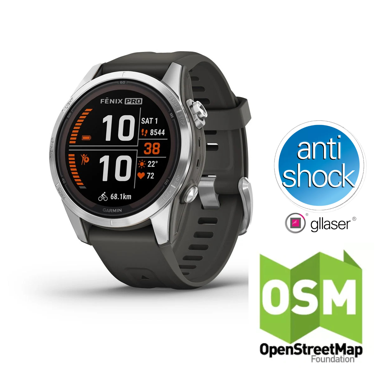 Garmin Fenix 7s Pro Solar Silver [010-02776-01]