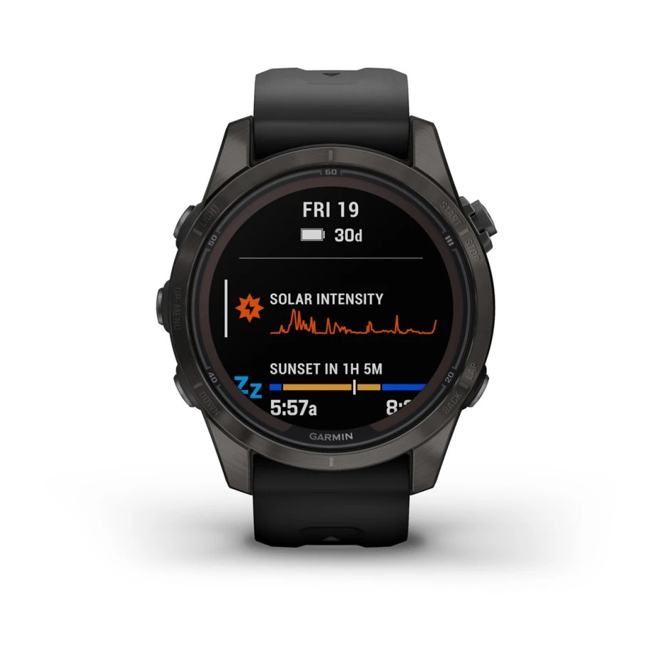 Garmin Fenix 7s Pro Sapphire Solar Titanium Carbon Grey DLC [010-02776-11]