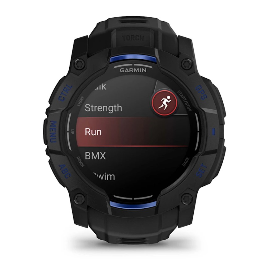 Garmin Instinct 3 Amoled 50mm Black/Bolt Blue [010-03020-03]