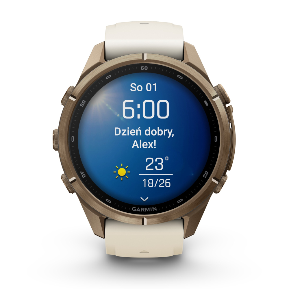 Garmin Fenix 9 Pro 43 mm AMOLED Sapphire Gold Cream French Grey [010-04335-26]