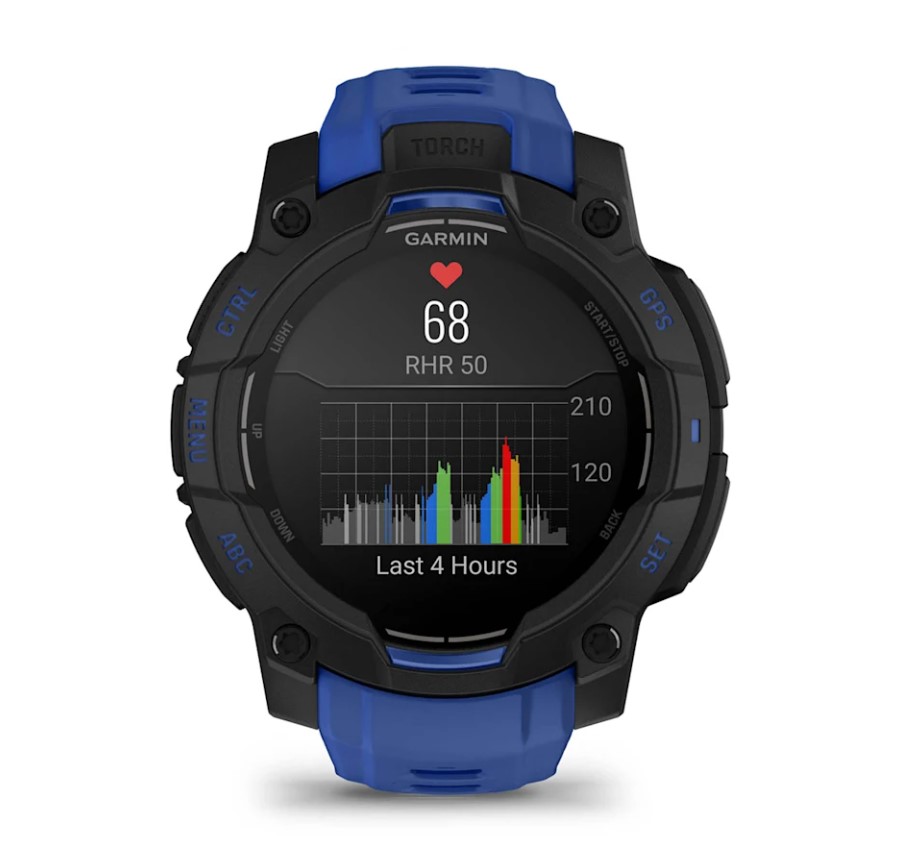 Garmin Instinct 3 Amoled 45 mm Black/Bolt Blue [010-02936-03]
