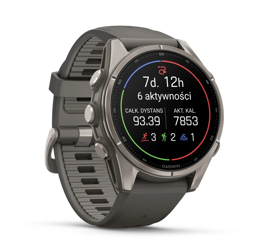 Garmin Fenix 9 43 mm AMOLED Sapphire Bare Titanium Pebble Gray [010-04761-11]