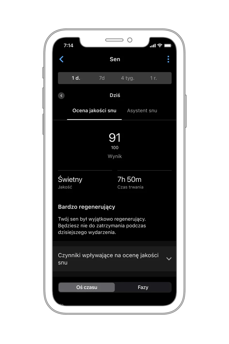 Atrybuty Garmin Index sleep monitor