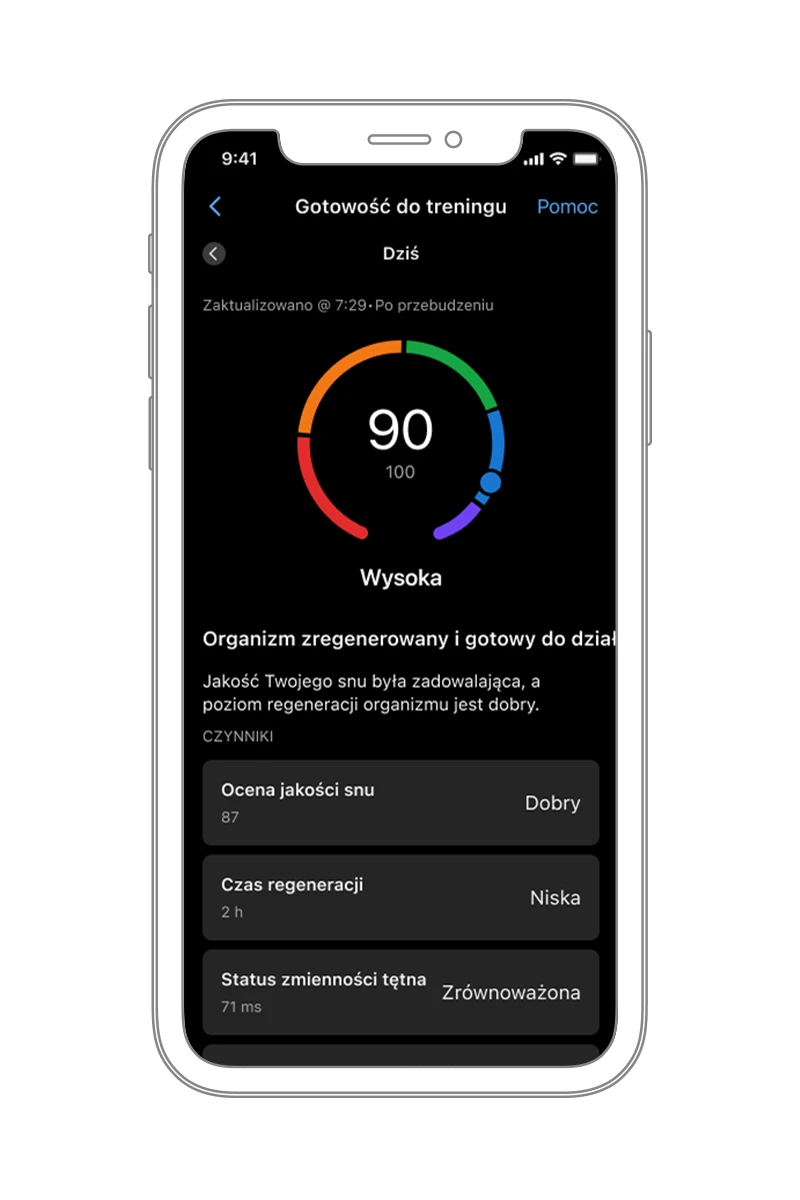 Zaleta Garmin Index sleep monitor