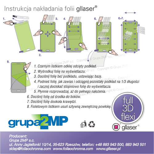 Funkcja Folia ochronna Gllaser Full 3D Flexi