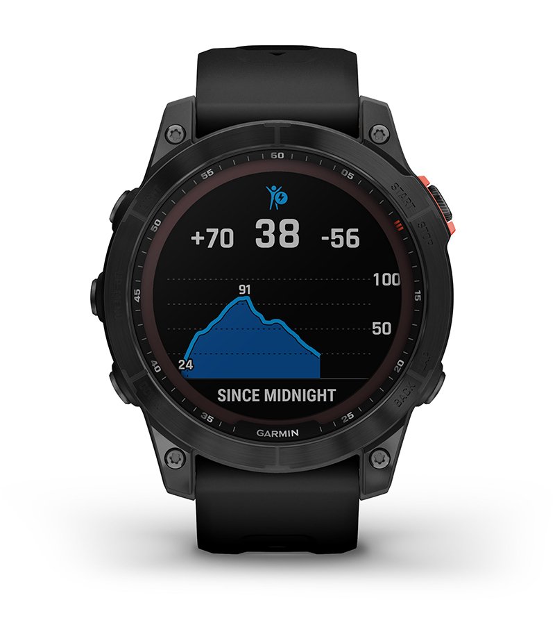 Przewaga Garmin Fenix 7 Solar Niebieskoszary z czarnym paskiem [010-02540-11]