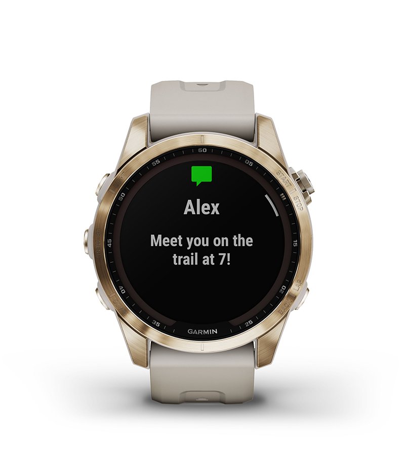 Garmin Fenix 7s Sapphire Solar Kremowozłoty tytan [010-02539-21] cecha