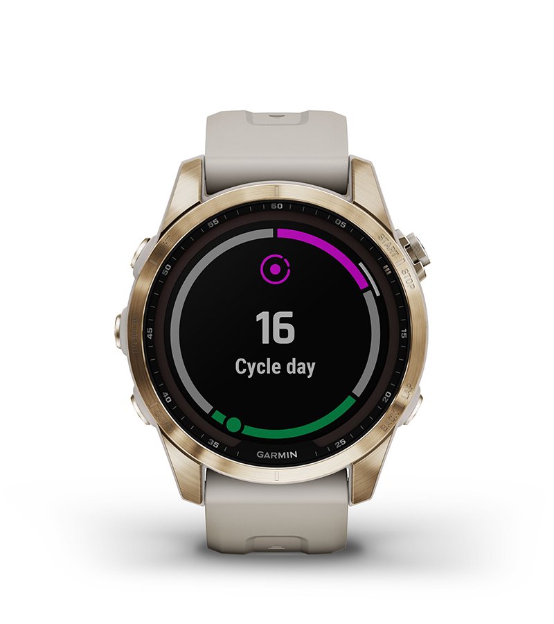 Cechy Garmin Fenix 7s Sapphire Solar Kremowozłoty tytan [010-02539-21]