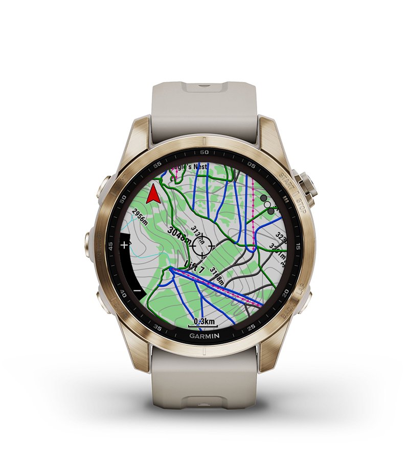 Cechy Garmin Fenix 7s Sapphire Solar Kremowozłoty tytan [010-02539-21]